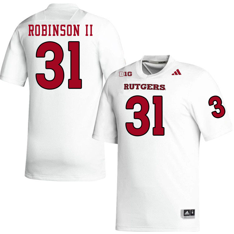 Men #31 Michael Robinson II Rutgers Scarlet Knights 2024 College Football Jerseys Stitched-White